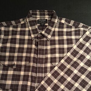 Filson Men's Dark Plaid Button Down Shirt